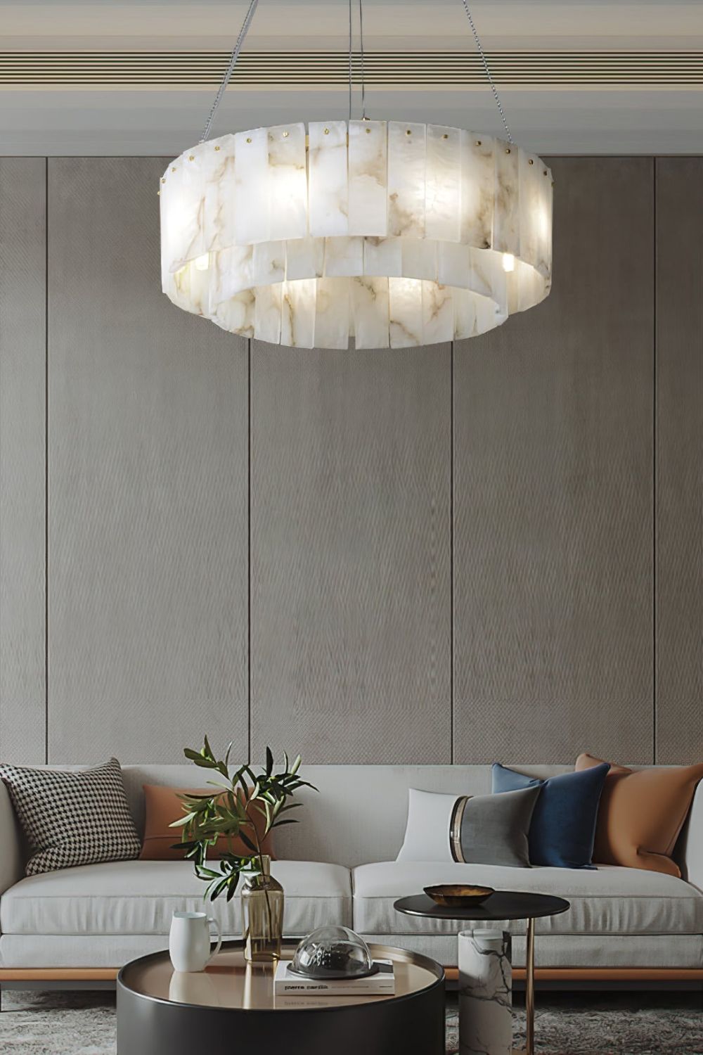 Rock Alabaster Chandelier
