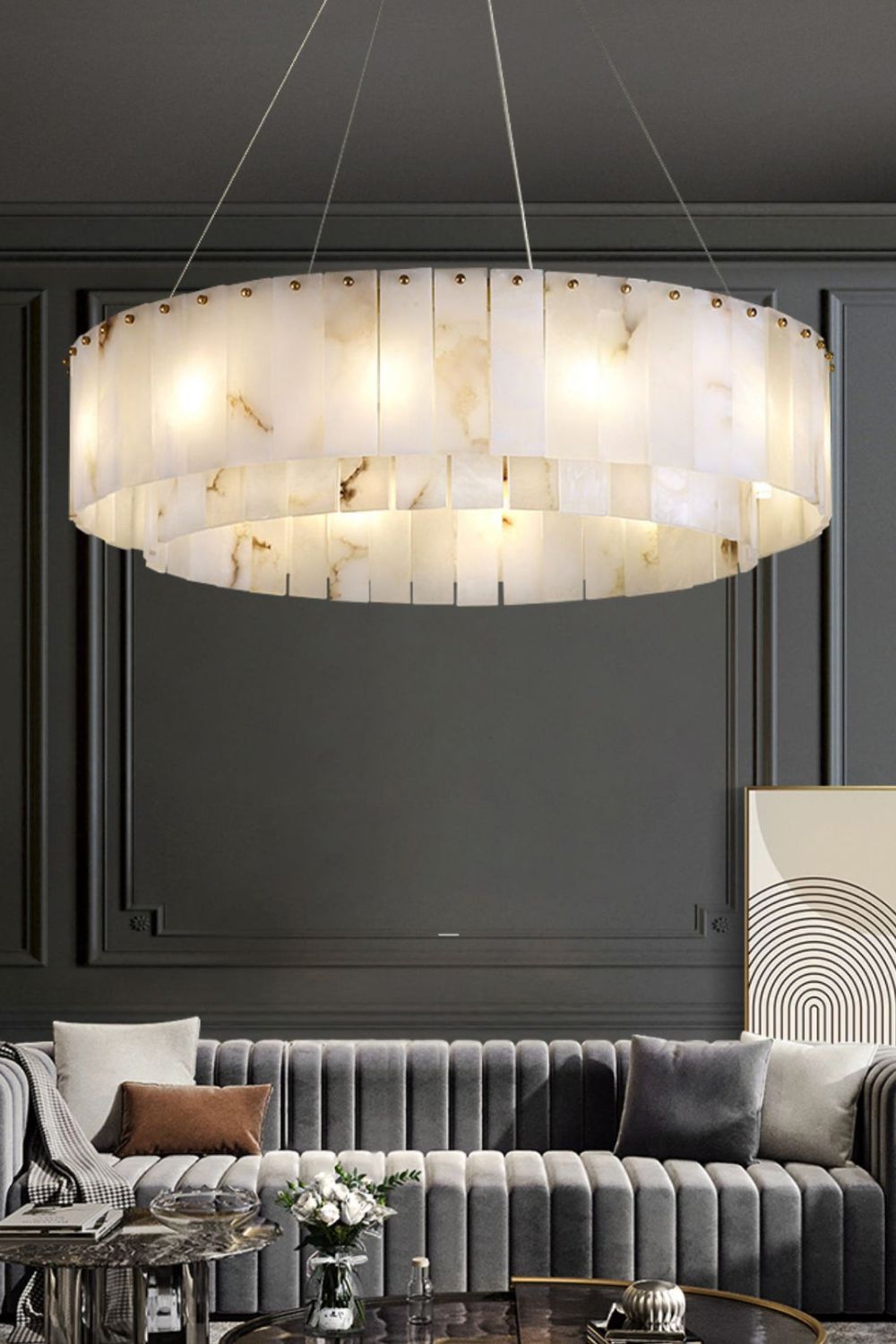 Rock Alabaster Chandelier