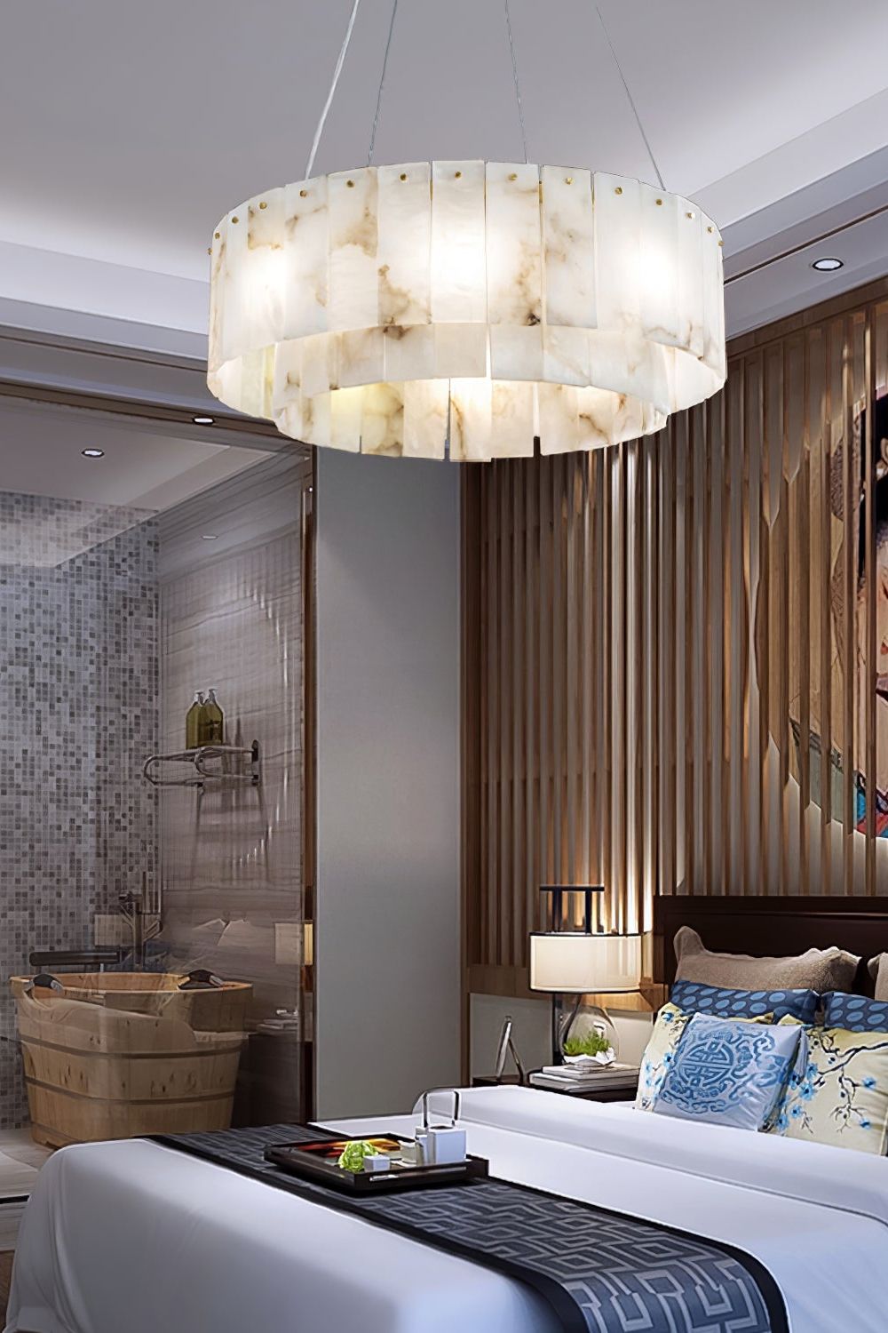 Rock Alabaster Chandelier