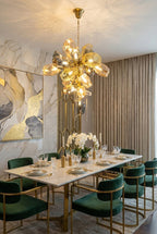 Sculptural Glass Cluster Chandelier