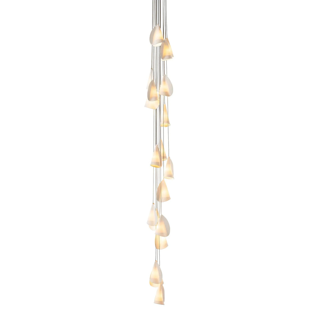 Organic Petal Translucent Bone China Pendant Light