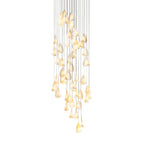 Organic Petal Translucent Bone China Pendant Light