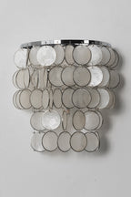 Shimmering Round Capiz Wall Lamp