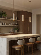 Stone Cylinder Pendant Light