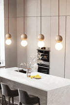 Travertine Stone Pendant Light