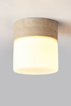 Travertine Cylinder Ceiling Lamp
