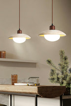 Travertine Disc Pendant Light
