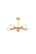 Travertine Tree-Arm Chandelier