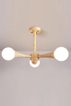 Travertine Tree-Arm Chandelier