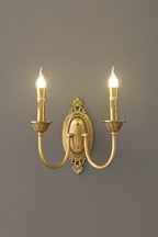 Vintage Candle Brass Wall Lamp