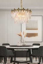 Vintage Crystal Leaf Chandelier