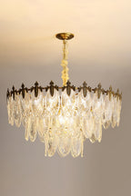 Vintage Crystal Leaf Chandelier