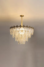 Vintage Crystal Leaf Chandelier