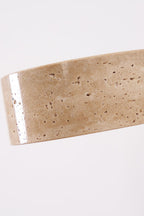 Walnut Wood Travertine Beam Wall Sconce