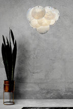 White Art Glass Discs Wall Lamp