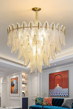 Glass Feathers Chandelier