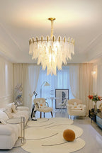 Glass Feathers Chandelier