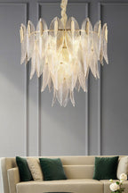 Glass Feathers Chandelier
