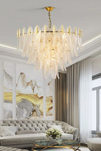 Glass Feathers Chandelier