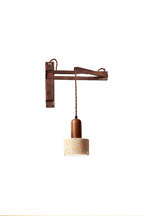 Adjustable Travertine Dome Wall Sconce