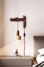 Adjustable Travertine Dome Wall Sconce