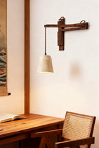 Adjustable Travertine Dome Wall Sconce