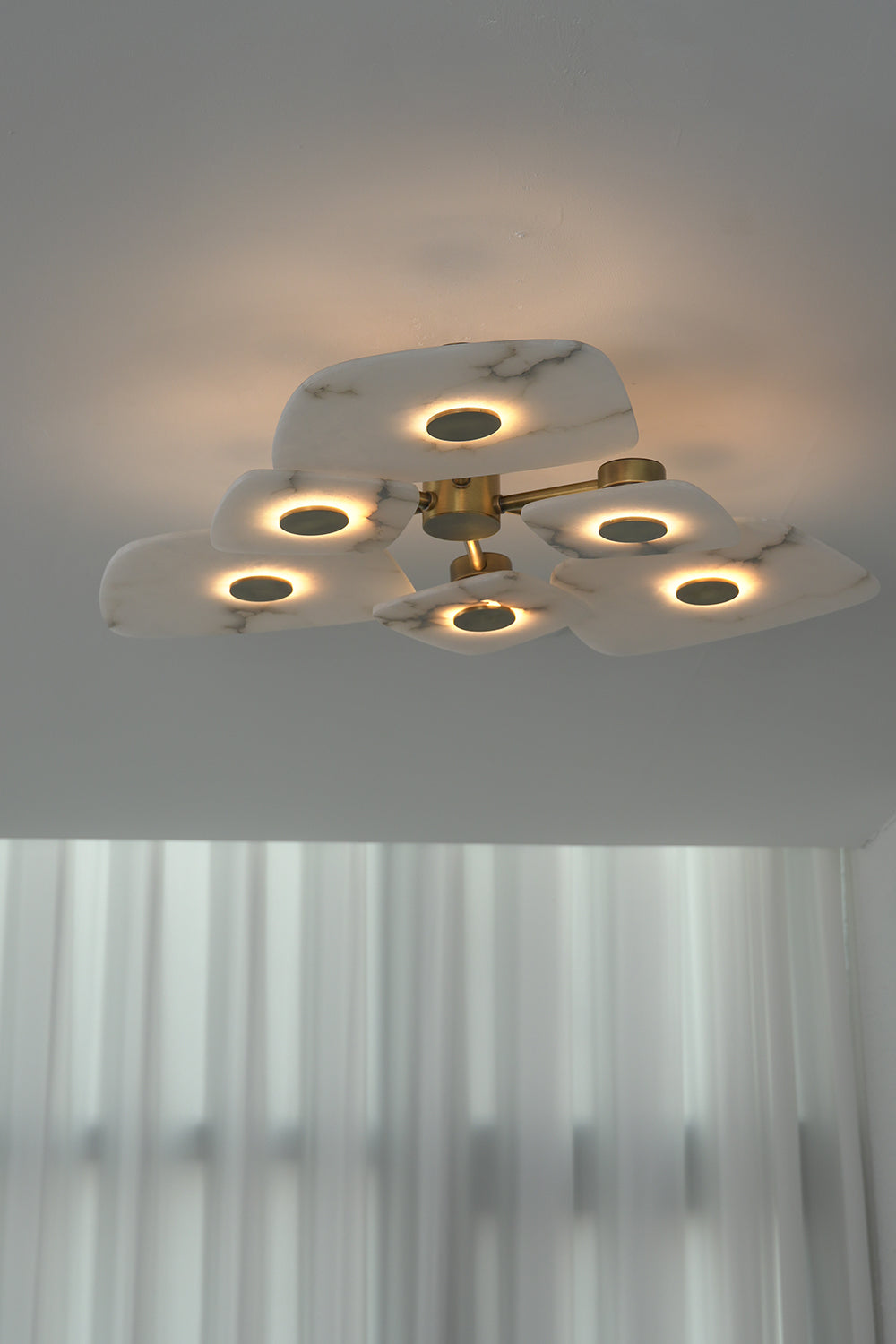 Alabaster Bloom Ceiling Light