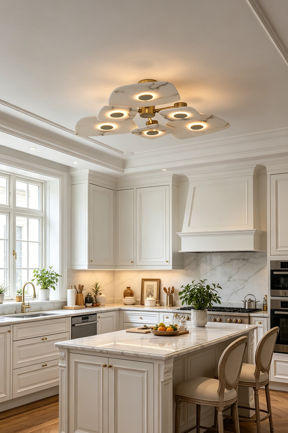 Alabaster Bloom Ceiling Light