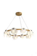 Alabaster Disc Ring Chandelier