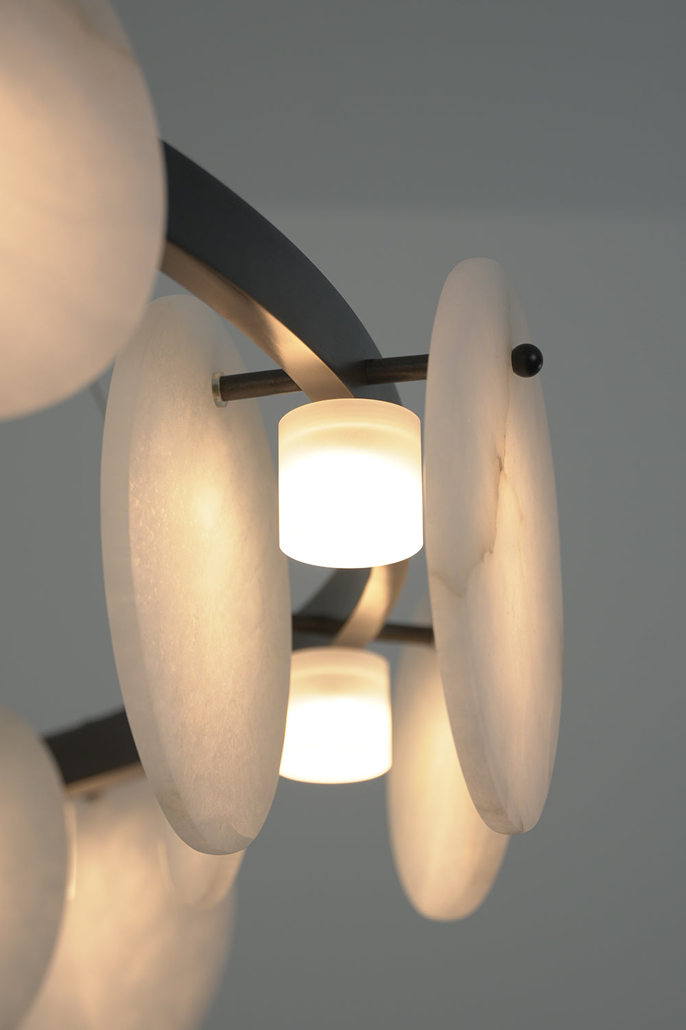 Alabaster Disc Ring Chandelier