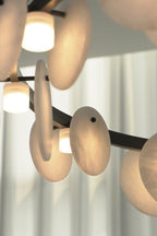 Alabaster Disc Ring Chandelier