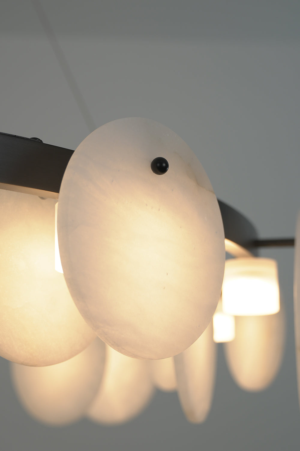 Alabaster Disc Ring Chandelier