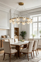 Alabaster Disc Ring Chandelier