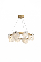 Alabaster Disc Ring Chandelier