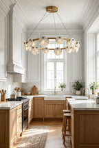 Alabaster Disc Ring Chandelier