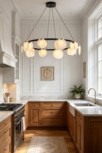 Alabaster Disc Ring Chandelier