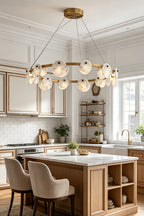 Alabaster Disc Ring Chandelier
