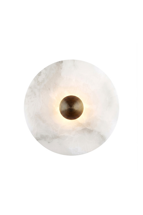 Alabaster Disc Wall Light