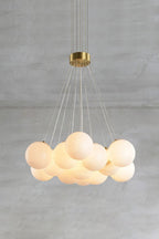 Alabaster Globe Clusters Chandeliers
