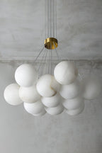 Alabaster Globe Clusters Chandeliers