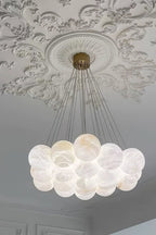Alabaster Globe Clusters Chandeliers