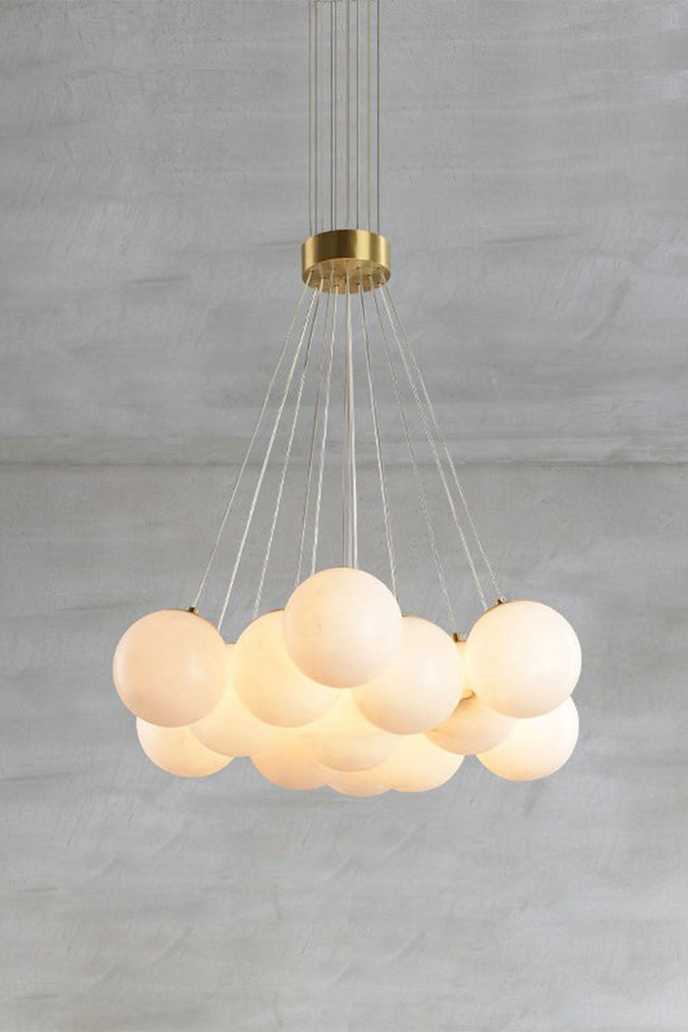 Alabaster Globe Clusters Chandeliers