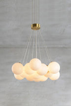Alabaster Globe Clusters Chandeliers