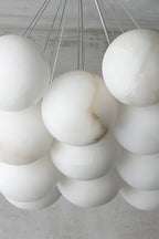 Alabaster Globe Clusters Chandeliers