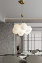 Alabaster Globe Clusters Chandeliers