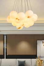 Alabaster Globe Clusters Chandeliers