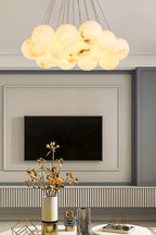 Alabaster Globe Clusters Chandeliers