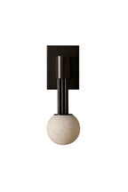 Alabaster Pillar Orb Wall lamp