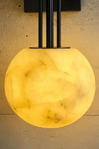 Alabaster Pillar Orb Wall lamp