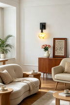 Alabaster Pillar Orb Wall lamp